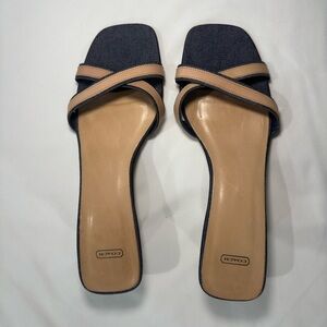 Coach Denim vintage kitten heels